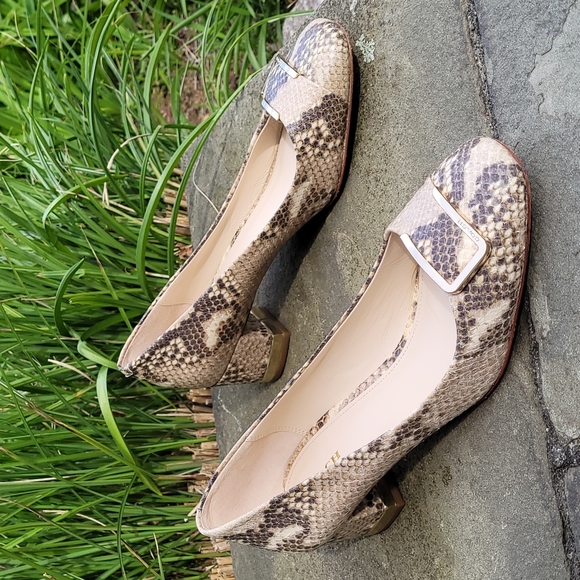 Coach Isla snake print leather pump heels - Picture 3 of 16